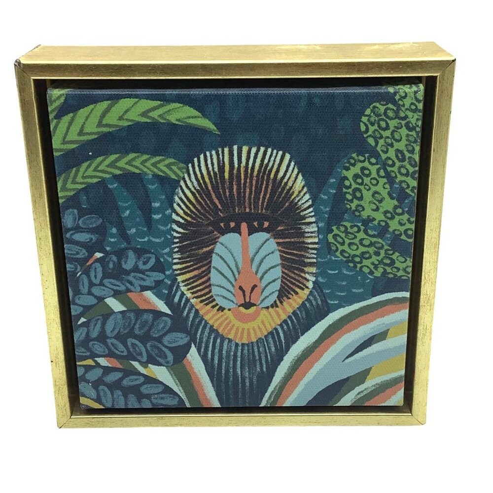 Opalhouse 2019 Mandrill Wall Art‎ 6”x6”Gold Frame Target 2019